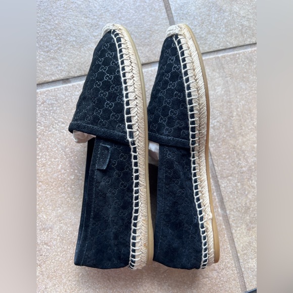 Gucci Calfskin GG Monogram Espadrilles Flats size 7 - Picture 2 of 9